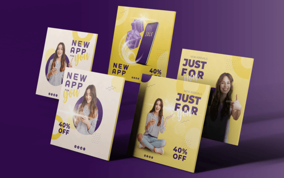 Download Social Media Templates-App-Tech-09-22 - Social media template Collection