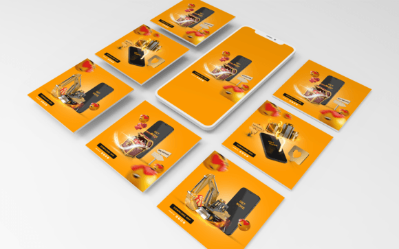 Download Social Media Templates-App-Tech-011-22 - Social media template Collection
