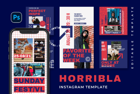Download Horribla Social Media Template - Social media template Collection