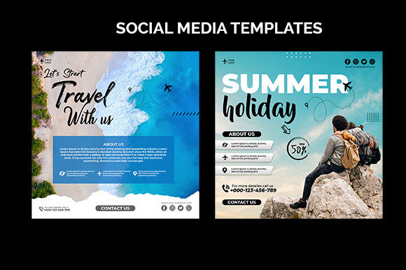 Download Travel Social Media Templates - Social media template Collection