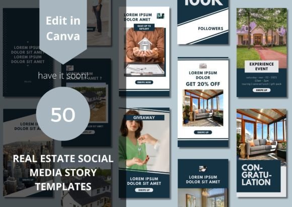 Download 50 Real Estate Social Media Templates - Social media template Collection