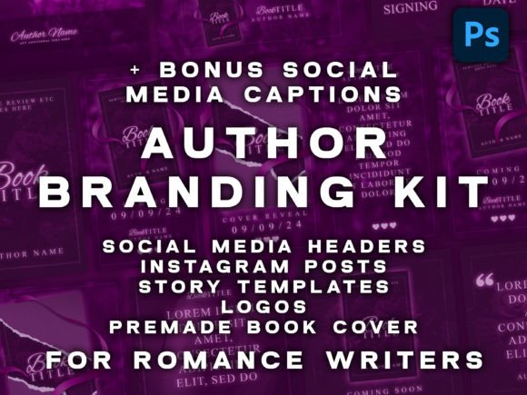 Download Romance Book Social Media Templates Kit - Social media template Collection