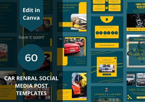 Download 60 Car Rental Social Media Templates - Social media template Collection
