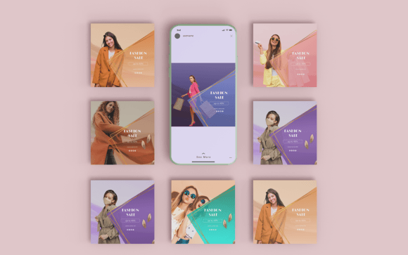 Download Fashion Post Social Media Template-010-2 - Social media template Collection
