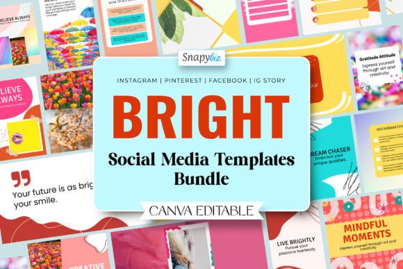 Download Bright Social Media Template Bundle - Social media template Collection