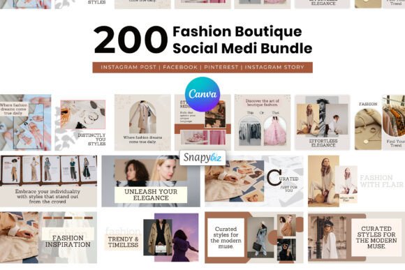 Download Fashion Canva Social Media Templates - Social media template Collection