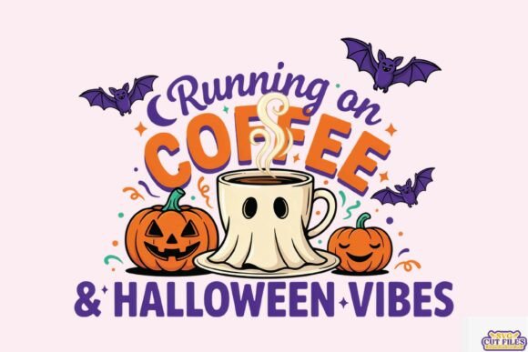 Download Running Coffee and Halloween Vibes Png - Premium Resources